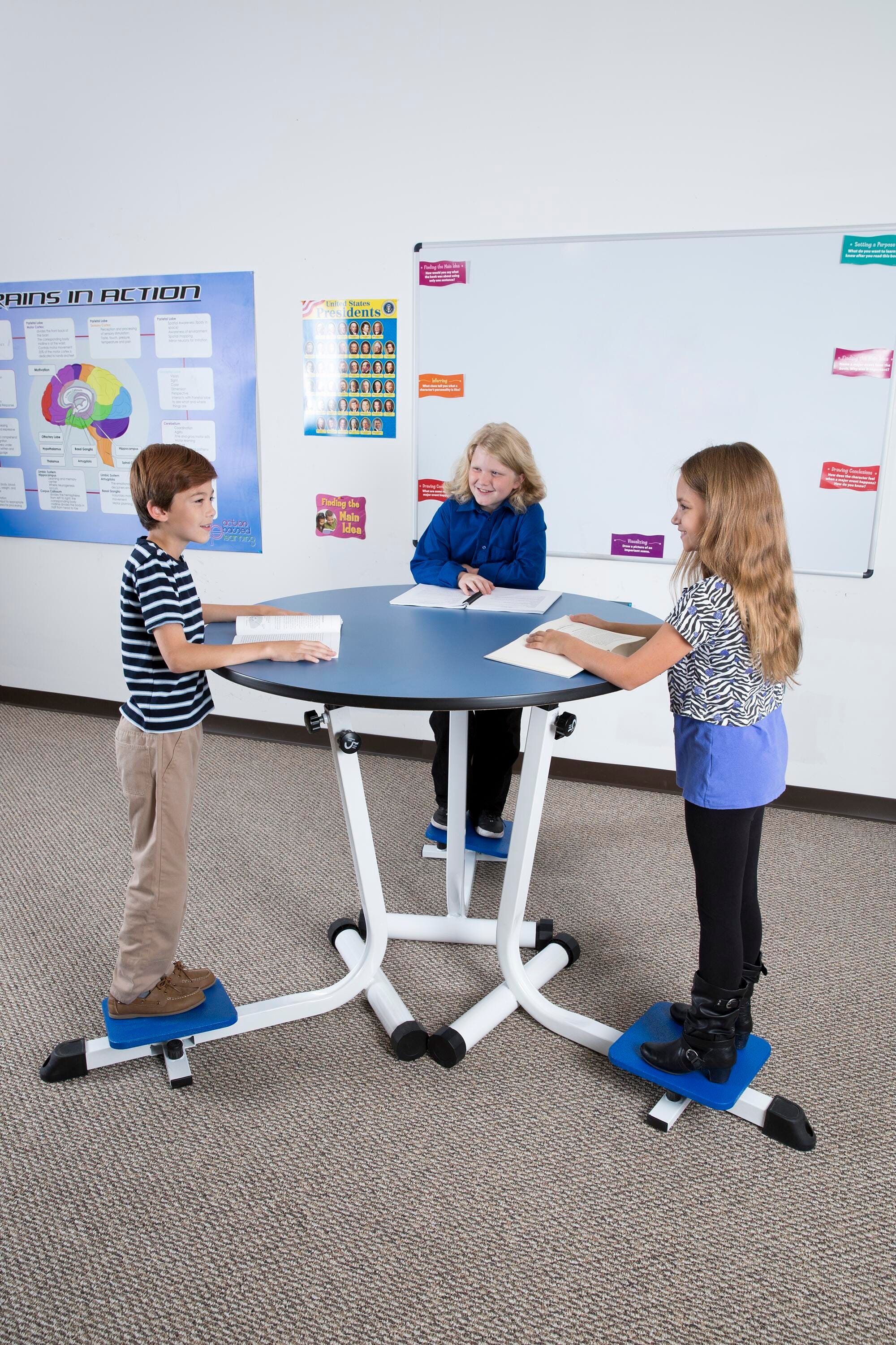 KIDSFIT KC 15 3 Person Round Standing Balance Desk